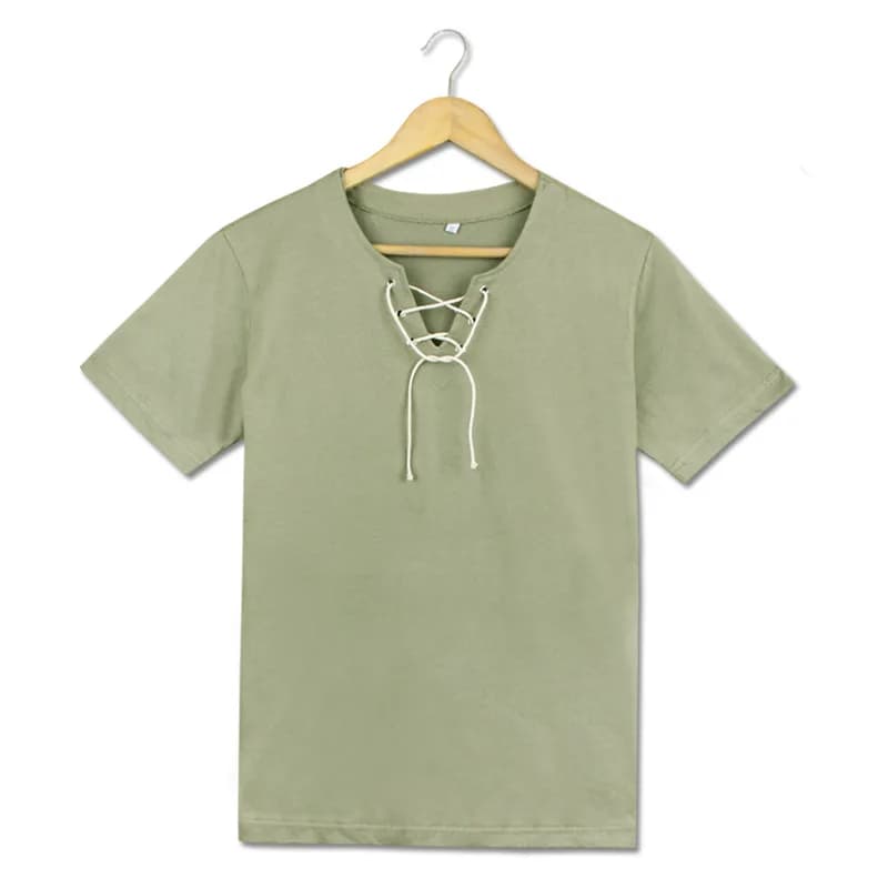 T-shirt à manches longues/courtes de couleur verte/grise, costume de cosplay Eren Jaeger, chemise dé