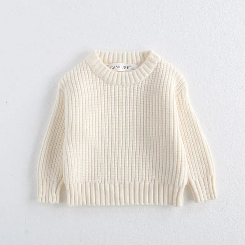 0-6 ans bébé garçons chandails printemps automne enfants couleur unie basique chaud tricot pull enfa