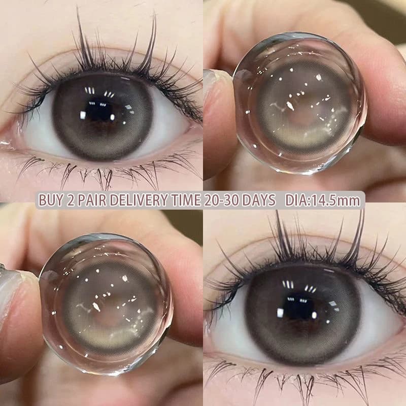 KSSEYE 2 pièces lentilles circulaires de Contact colorées pour myopie degrés-0.00 à-8.00 yeux noirs 