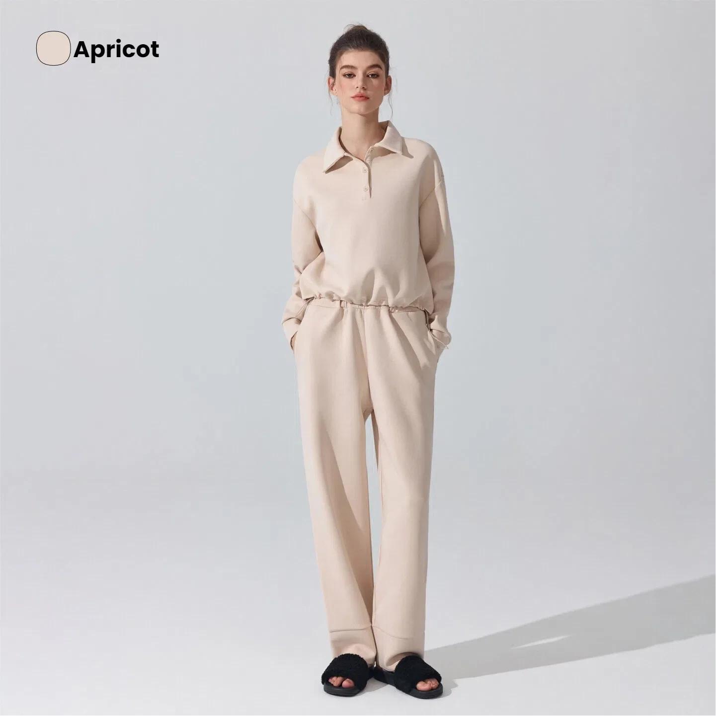 Ensembles de Yoga pour femmes, sweat-shirt à manches longues, haut à jambes larges, pantalons décont