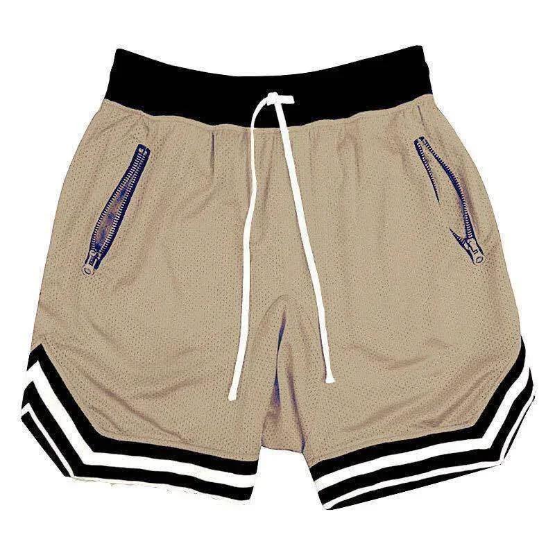 Shorts de sport en mesh pour hommes, été, basketball, fitness, course à pied, respirants, amples, en