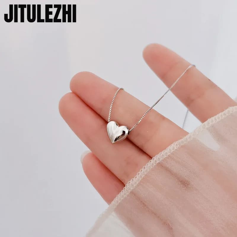 Collier pendentif en argent Sterling 925 pour femmes, bijoux d'amour, Design de luxe et chaîne de co