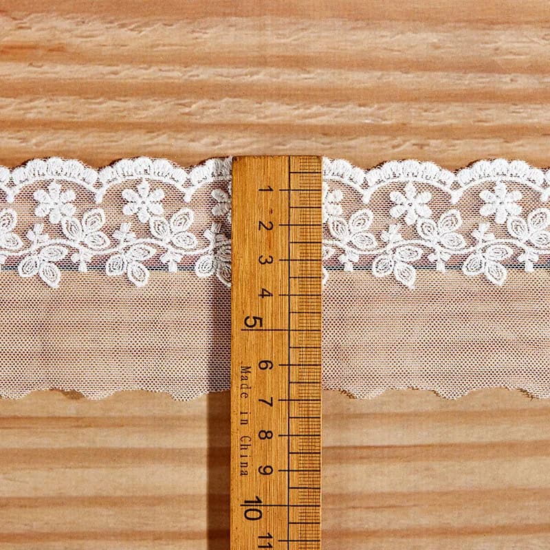 Dentelle en coton brodée, garniture en dentelle, accessoires pour cheveux faits à la main, produits 