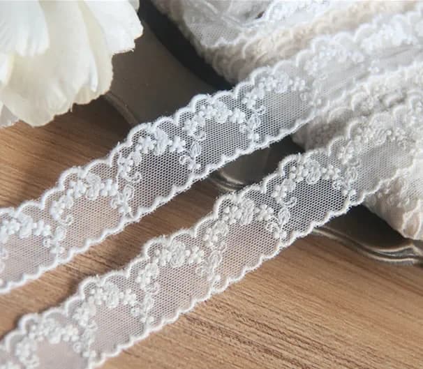 Accessoires pour confection maison de vêtements, dentelle brodée en coton, maille fil de coton, peti