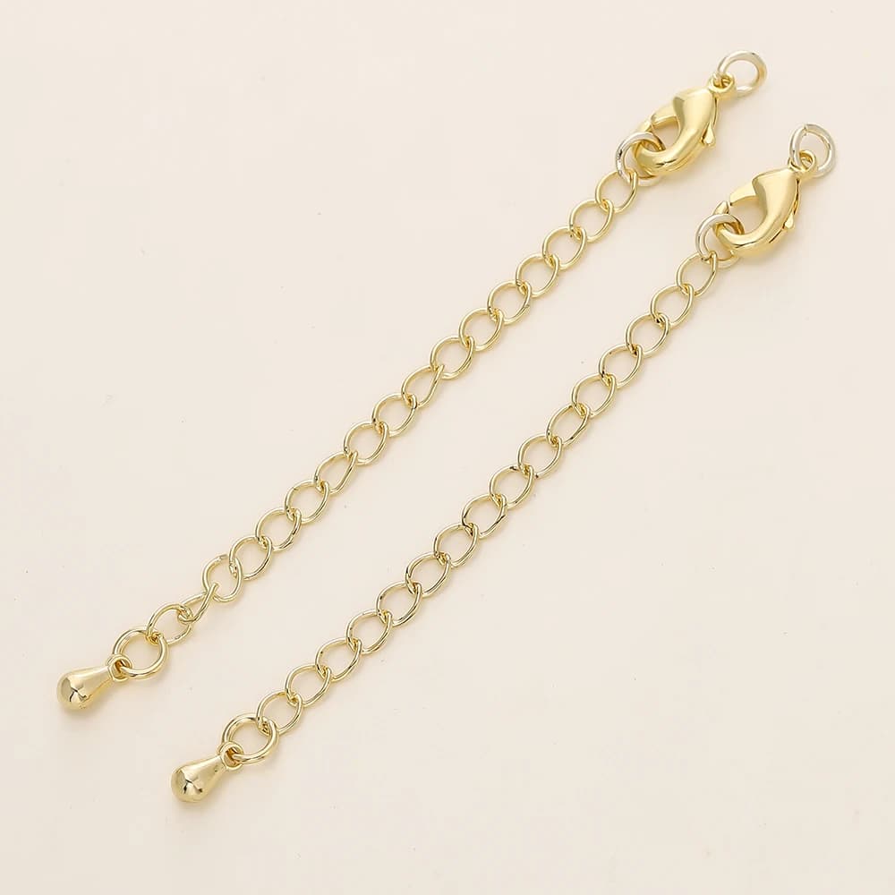 Fermoirs en laiton plaqué or 14/18 carats, 5/10 pièces/paquet, divers extension JOWith corrigés, pou