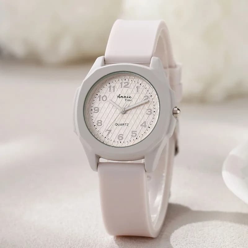 Montre Macaron Student Fresh pour filles et enfants, montre couleur bonbon