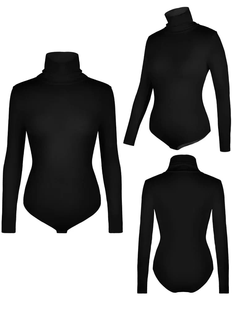 Body à col haut pour femmes, manches longues, contrôle du ventre, slip Sexy, vêtements chauds, nouve