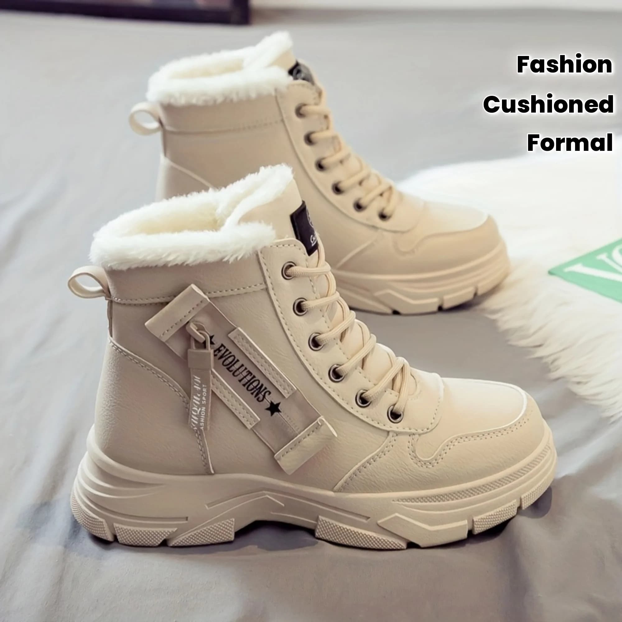 Bottines pour femmes, botte courte, botte d'hiver avec doublure épaisse et isolation, bottes d'hiver