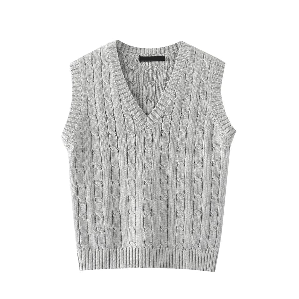 Gilet pull col V femme, pulls tricotés, hauts décontractés, pull mode femme, uniforme classique JK, 