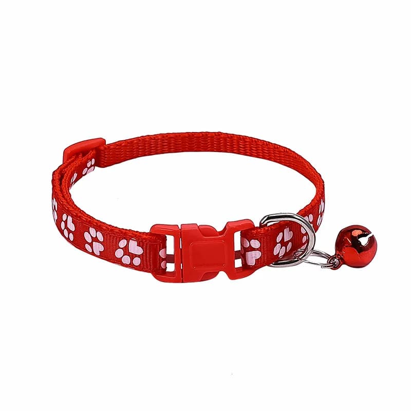 Collier pour animal de compagnie avec cloche, empreinte de dessin animé, collier coloré pour chien, 