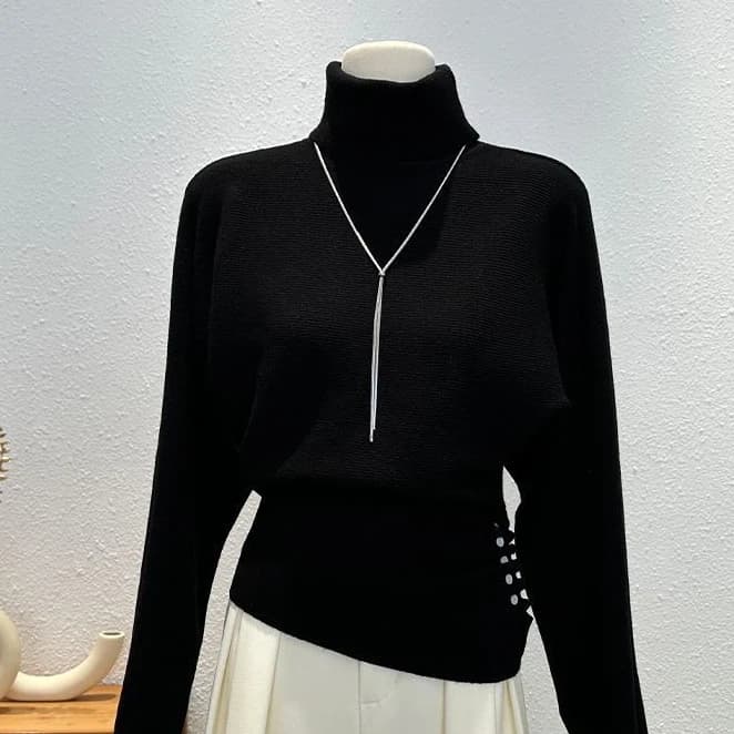 Pull en tricot femmes vêtements col roulé tout Match Pull Sueter Mujer tempérament Pull Femme Vintag
