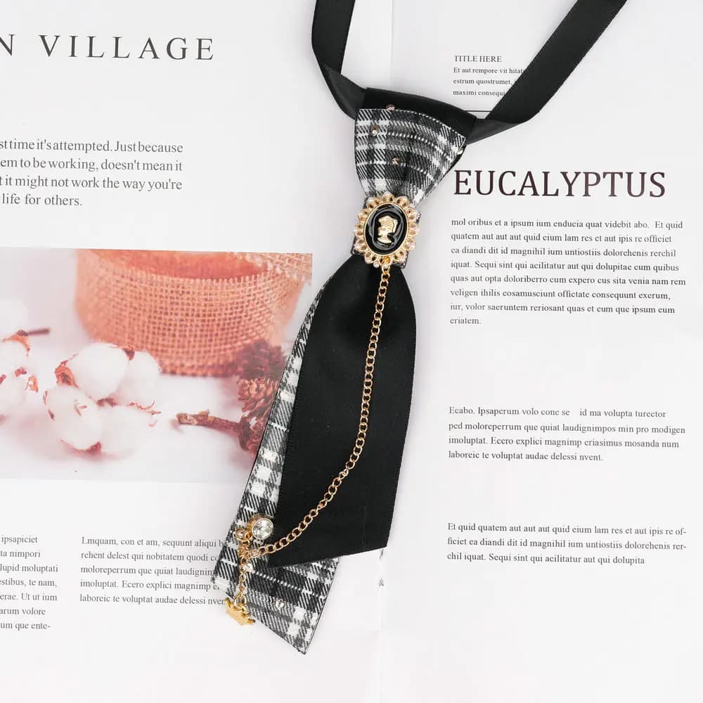 Nœud Papillon Style Collège Britannique JK, Petite Cravate Unisexe, Collier Chaîne Rétro Coréen pour