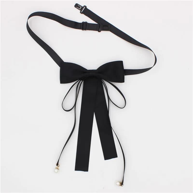 Broche à nœud papillon en perles coréennes, épingles à col de chemise de style collège féminin, acce