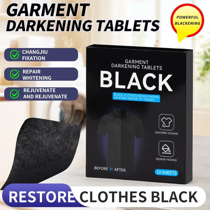 Feuilles de lavage noires rehausseuses de couleur anti-décoloration pour vêtements foncés, intensifi