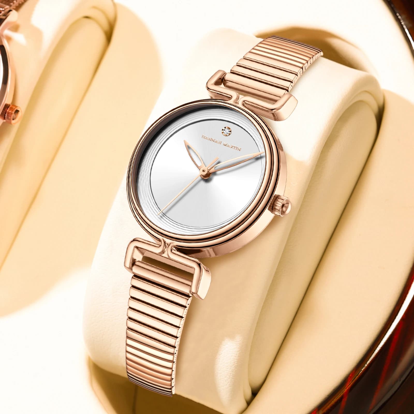 Montre Nordique Étanche pour Femme, Mini Cadran, Acier Inoxydable, Bracelet Maille, Simple, 3 Bars, 