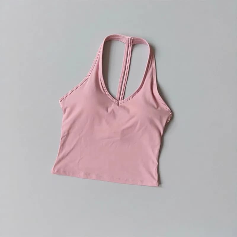 Gilet de sport de Yoga pour femmes, col en v, Design suspendu au dos, course en plein air, entraînem