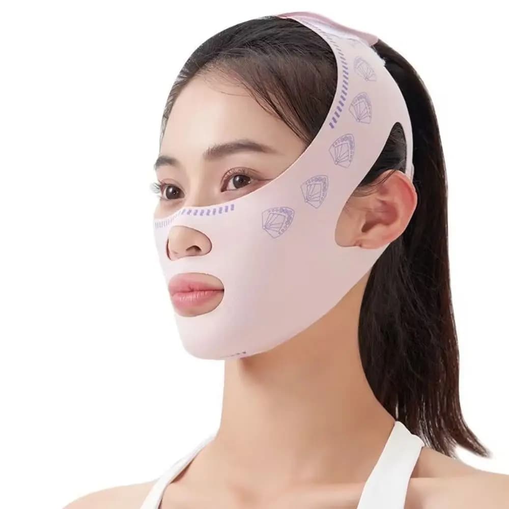 Sangle de lifting facial élastique, masque de beauté ovale réutilisable, sangle amincissante pour sc