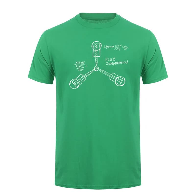 T-Shirt en coton avec condensateur de flux, à la mode, à l'effigie de la nouvelle mode, retour vers 