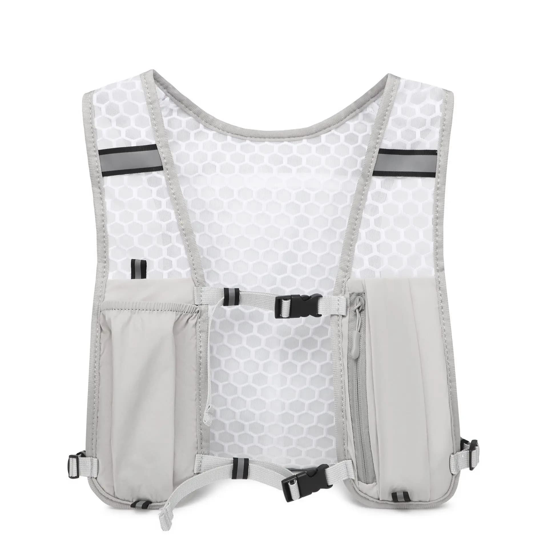 Gilet de course réfléchissant et léger pour le cyclisme et les sports, avec poche de rangement pour 