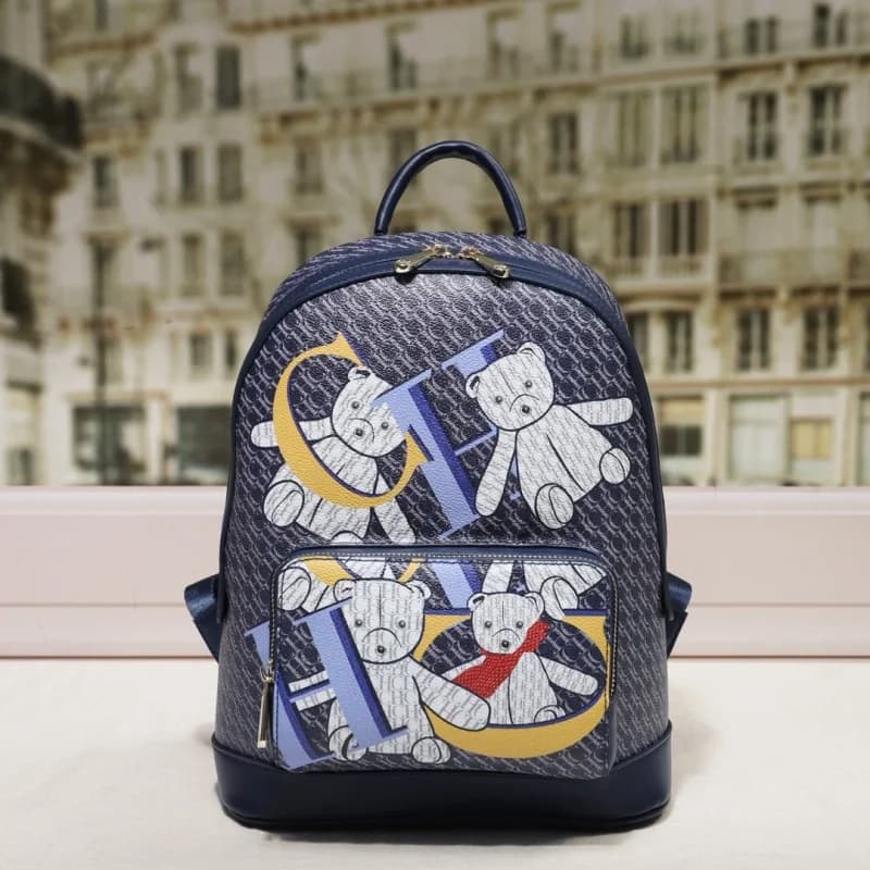 CHCH – sac à bandoulière imprimé ours mignon, sac à dos de voyage minimaliste de luxe pour femmes de