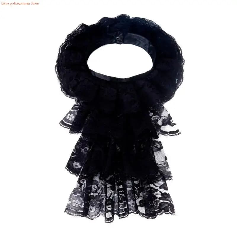 F92D – collier Jabot Vintage en dentelle, Costume victorien, col à volants en dentelle, accessoire C