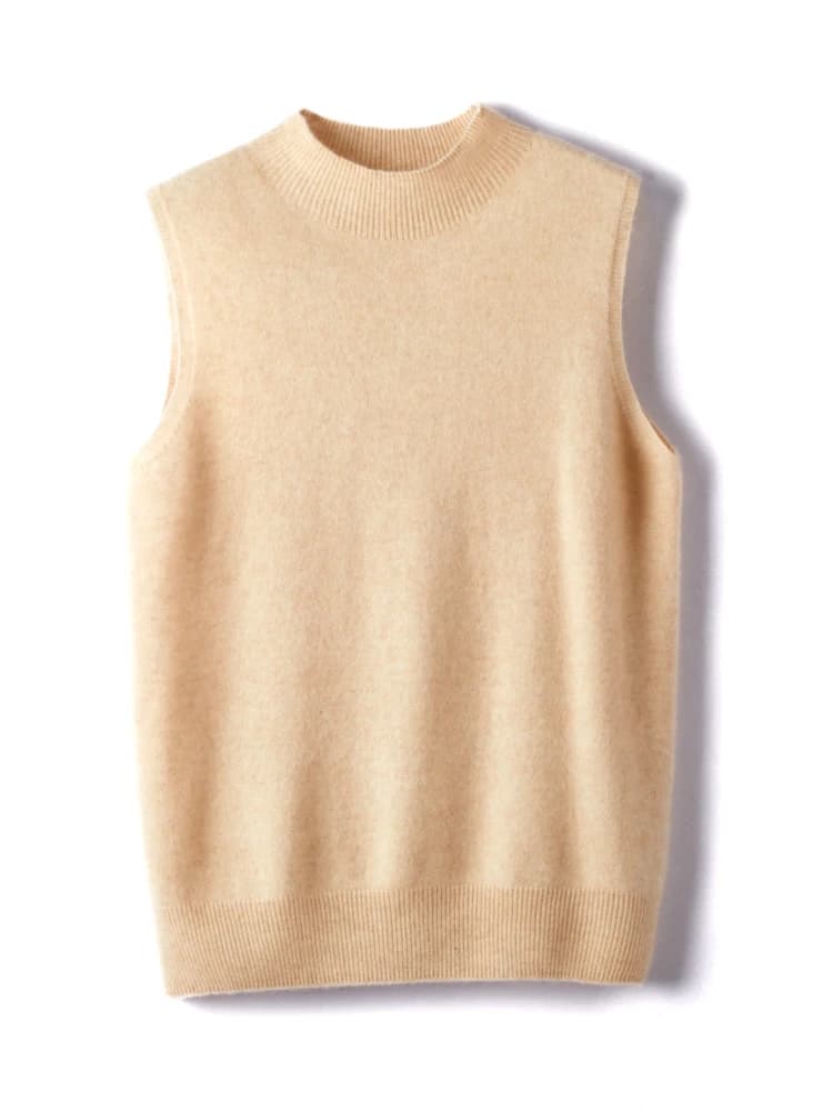 Pull à col montant en fibre de laine pure pour femme, pull en cachemire, haut basique, vêtements sol