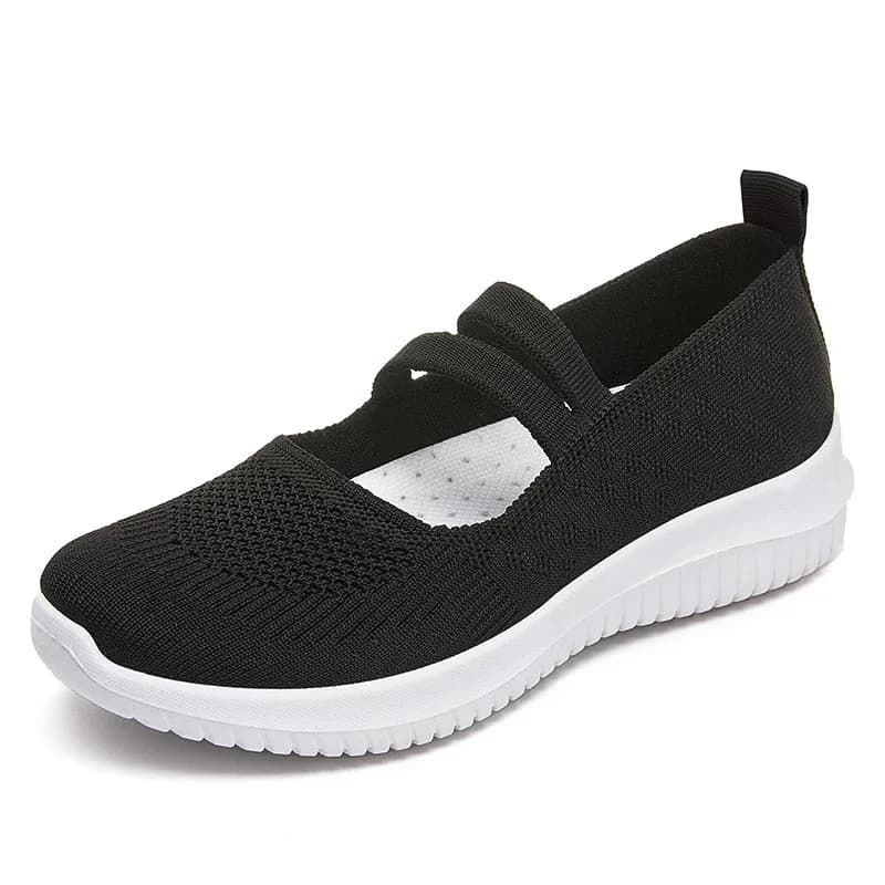 Maille à la mode printemps femmes maille chaussures décontractées respirantes femme sans lacet chaus