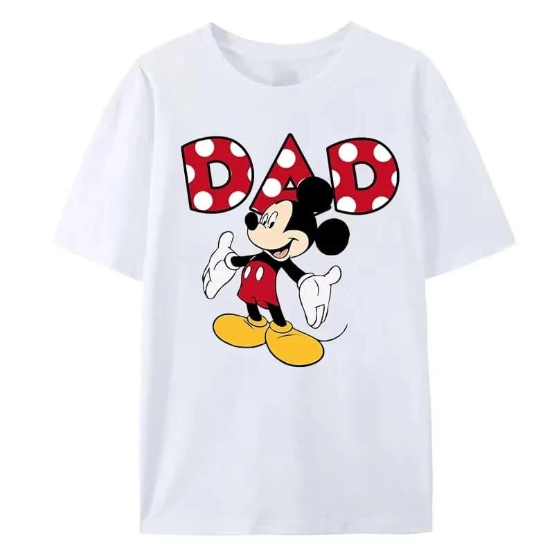 T-shirts assortis Mickey Minnie MOM DAD pour hommes et femmes, t-shirts imprimés pour couples et fam