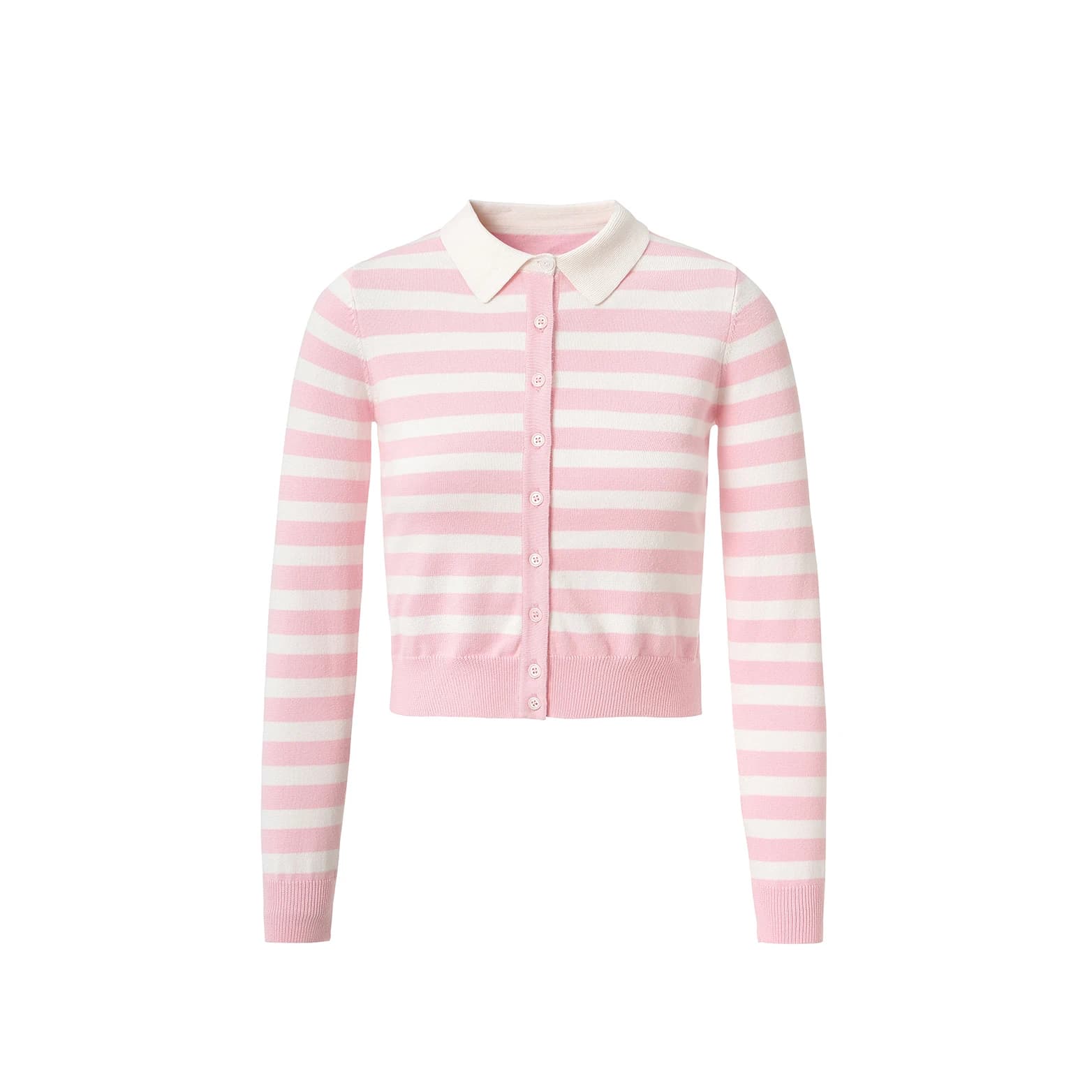Cardigan en tricot rayé pour femme AP SS26, col rabattu, vêtements élégants