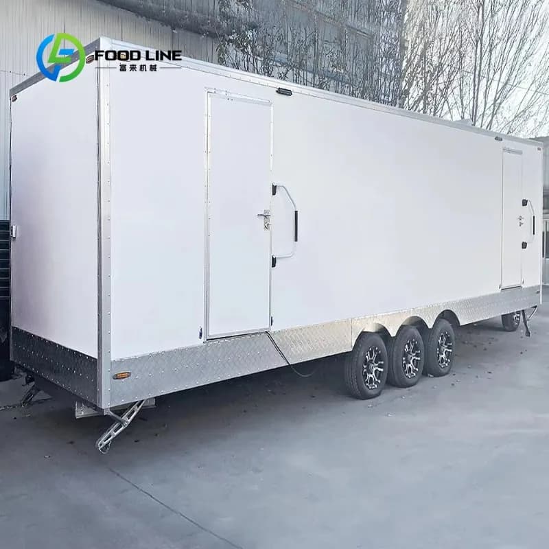 Remorque WC mobile de luxe personnalisée à double cabine, toilettes portables fermées pour location 