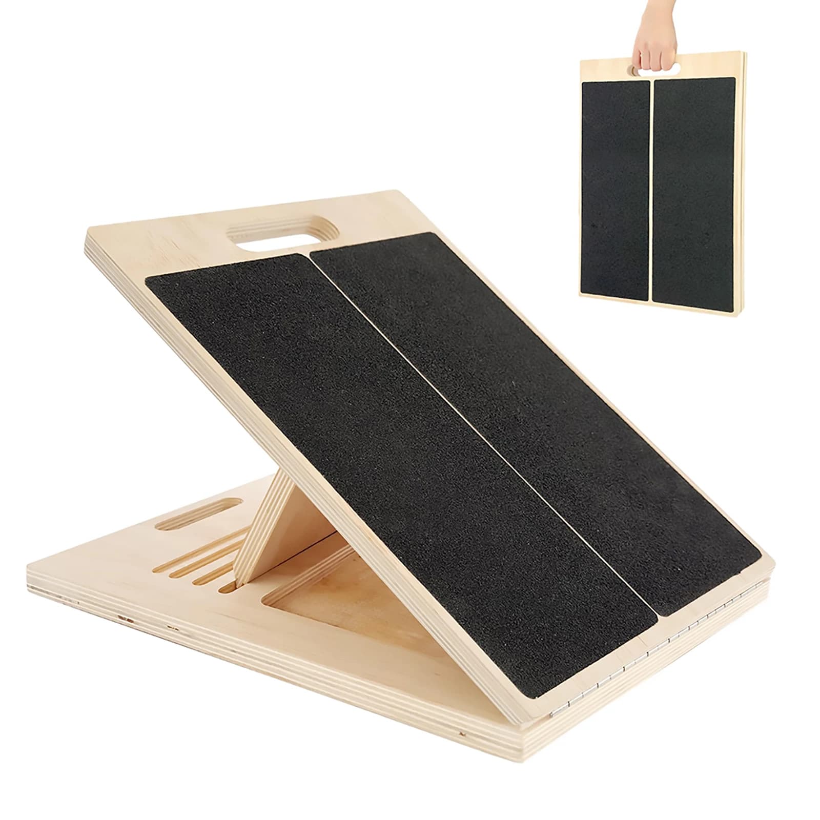 Planches inclinées pour l'étirement des mollets, planches inclinées réglables en bois pour civières 