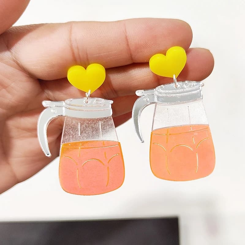KUGUYS Boucles d'oreilles en forme de goutte de jus d'été pour femmes, 3 couleurs, bijoux fantaisie,
