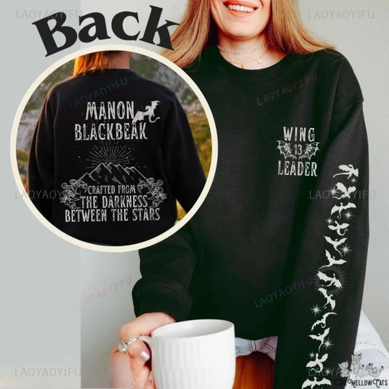 Manon Blackbeak Witchling Sweatshirt, Trône du Verre Les Treize Pulls, SJM Sarah J. Maas TOG Chemise