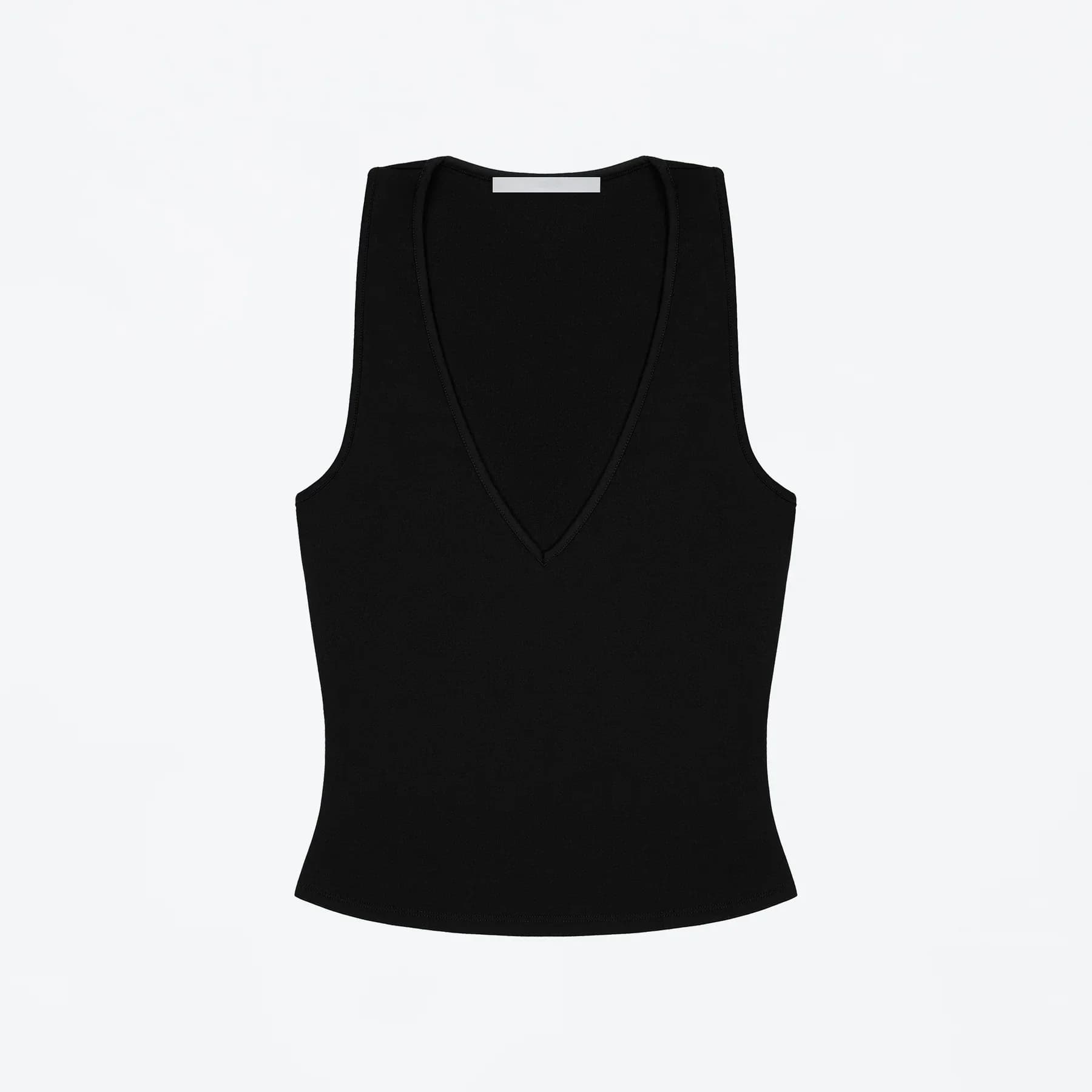 Débardeur pour filles à col en V, bretelles larges, décolleté bas, sans manches, coupe ajustée, styl