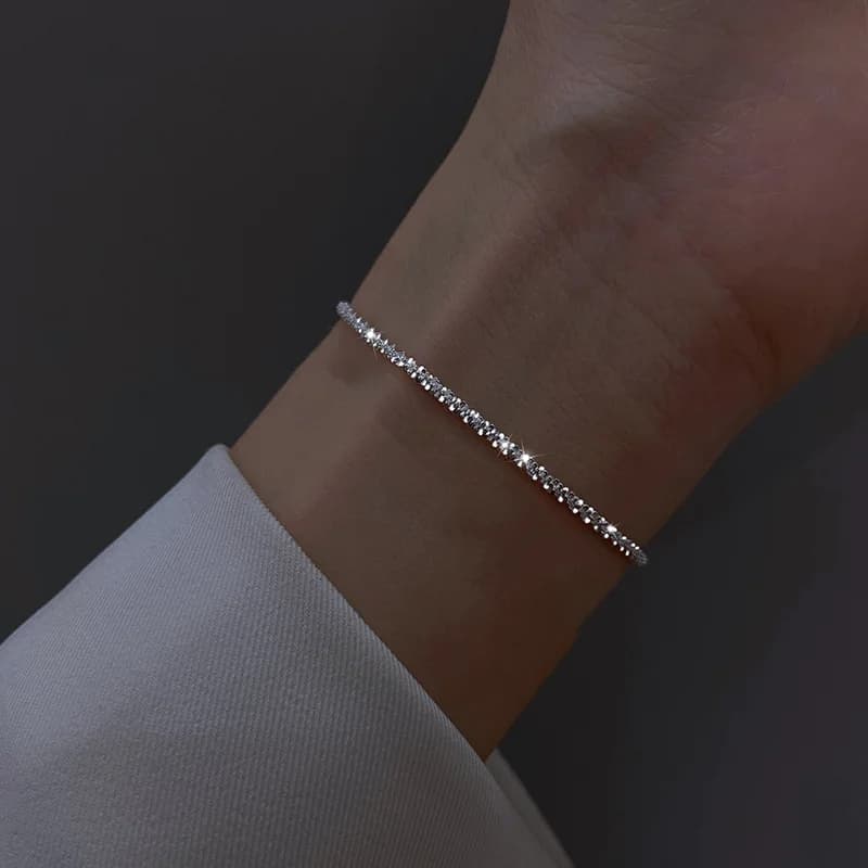 Collier ras du cou en chaîne de clavicule pour femmes, couleur argent scintillant, bijoux sur le cou