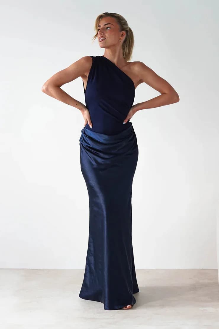 Robe de soirée longue sexy dos nu à une épaule pour femme, style 25 ans, nouvelle collection été, co