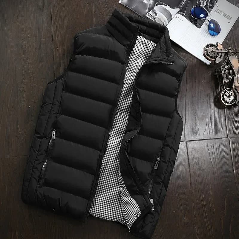 Veste personnalisable pour hommes, gilet sans manches, mode d'hiver, manteaux Slim décontractés, vêt