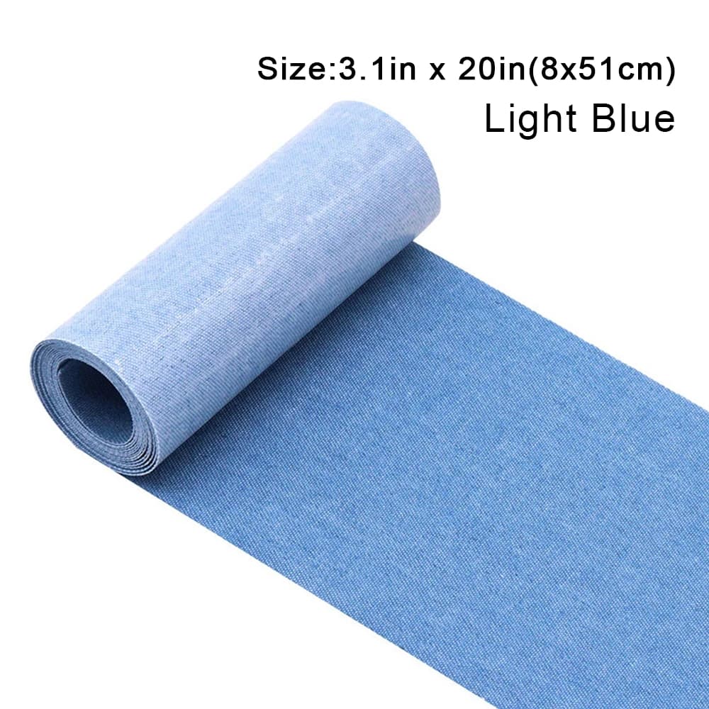 5 couleurs 3,1 pouces x 20 pouces Denim fer sur patchs Jean réparation pour pantalons sacs vêtements