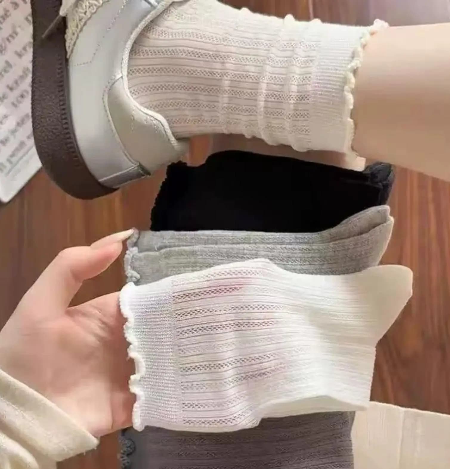 3/5/6 paires de chaussettes en coton doux à motif d'ours de dessin animé, chaussettes d'automne coul