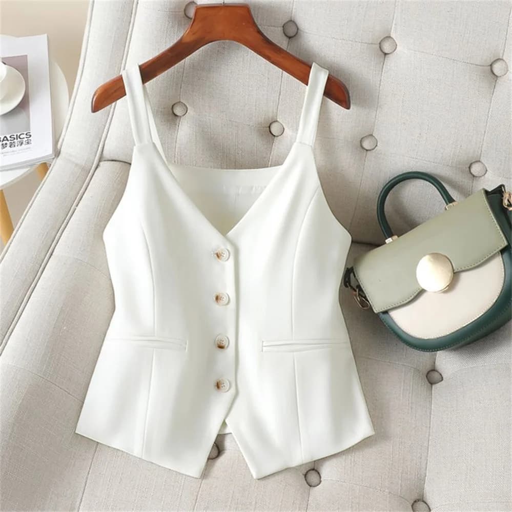 Gilets courts doux à col en V pour femmes, populaire, jeune, décontracté, style coréen, tout match, 