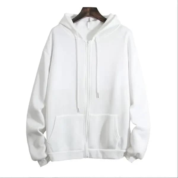 Sweat à capuche zippé à manches longues pour femmes, cardigan monochrome pour documents, grande tail