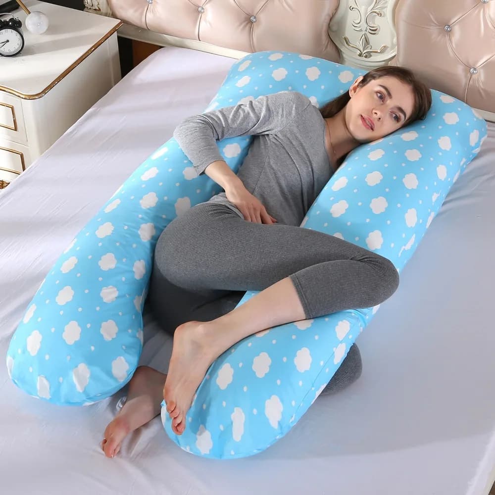 Oreillers de grossesse en forme de U de haute qualité, 70x130cm, oreiller de maternité amovible, dou