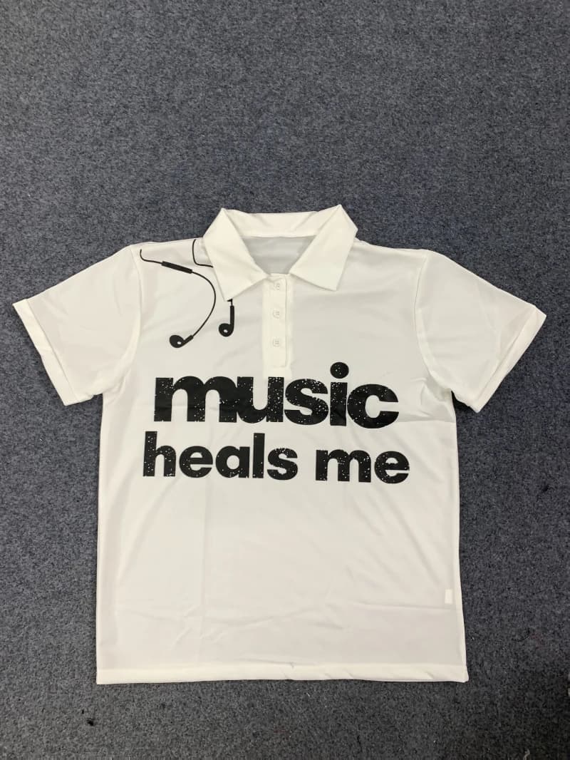 T-shirt Y2K américain décontracté à col polo, simple et tendance, polyvalent pour les trajets quotid