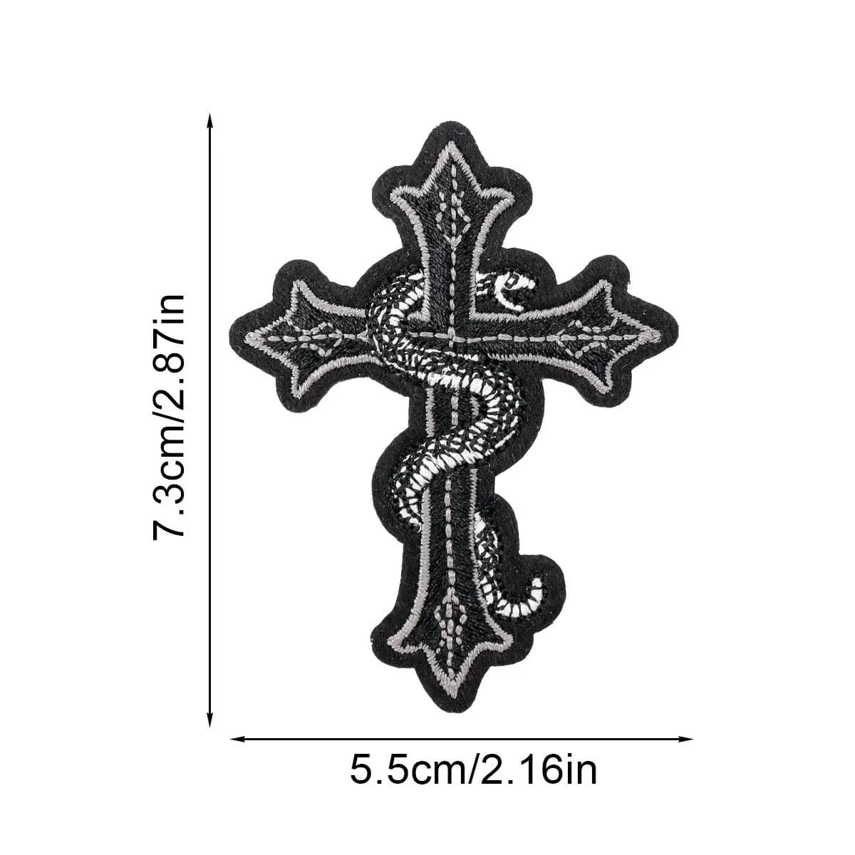 Punk crâne noir croix carte à jouer fer à coudre broderie Badge patchs bricolage T-shirt chapeau sac