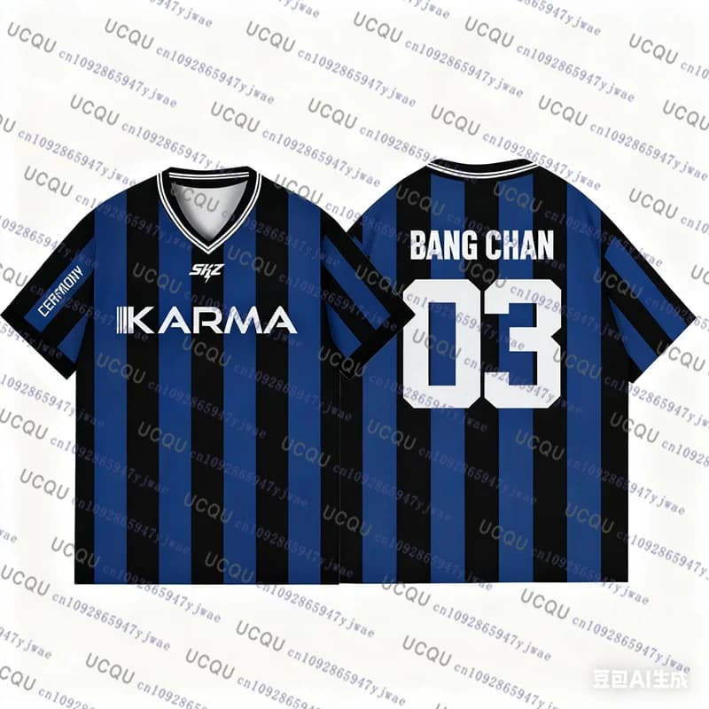 T-shirts Kpop Karma Album pour fans, cadeau, Felix Bangchan Hyunjin, streetwear, ample, sport, overs