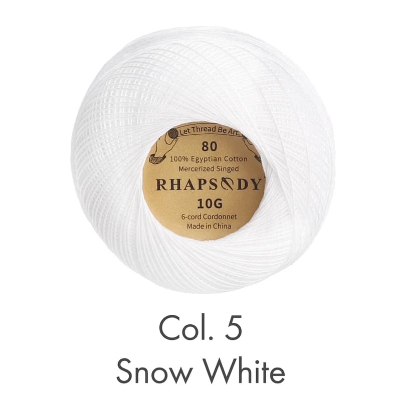 Rhapsody taille 80 qualité supérieure 23 couleurs coton égyptien Crochet, tapotement, fil à tricoter