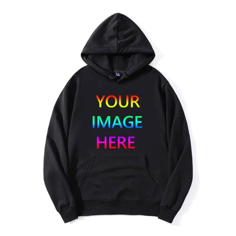 Sweat à capuche en coton personnalisé bricolage Design sweat surdimensionné personnalisé couleur uni