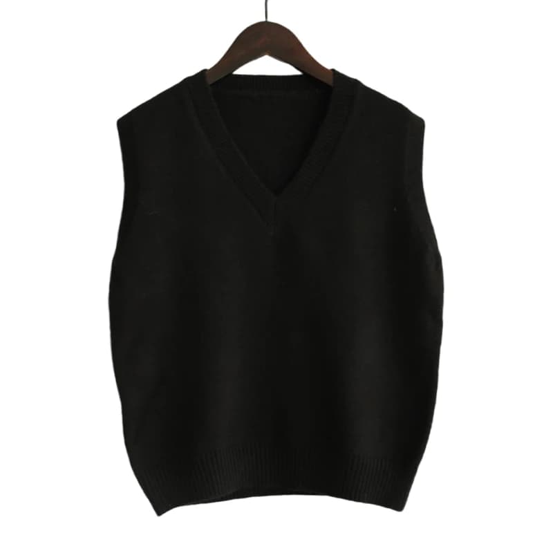 FIBRV-Neck Pull GlaWomen, Pulls All-Match, Gilets, Tricots, Solide, Mode coréenne, Document, Printem