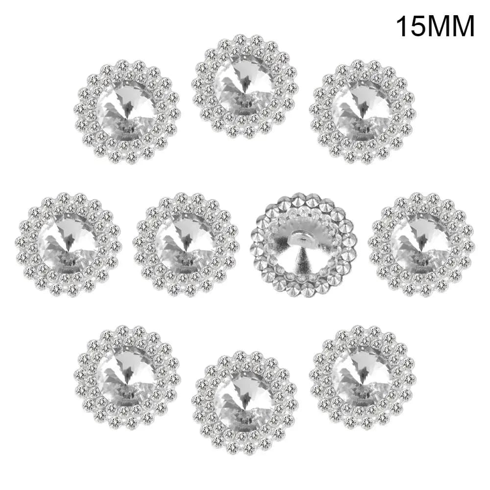 Boutons en métal strass pour chemise, cousus, accessoires de bricolage décoratifs faits à la main, a