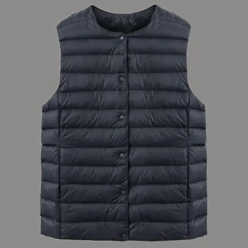 Manteau en duvet de canard blanc ultra léger pour femme, veste en fibre de canard, glathin, col en V